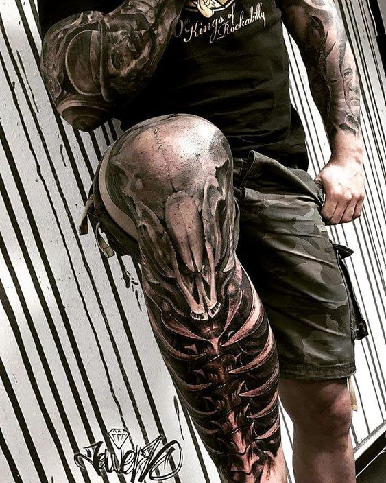 Pitbull Tattoo Phuket - Full leg sleeve tattoo🦵 Style: Black & Grey  Chicano⚫⚪ Artist: Ton🇹🇭 | Facebook