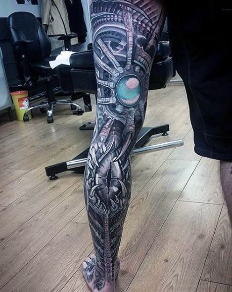 Horror Slasher Leg Sleeve Tattoo (Work in Progress) done by Sean Ambrose at  Arrows and Embers Custom Tattooing. | arrowsandembers