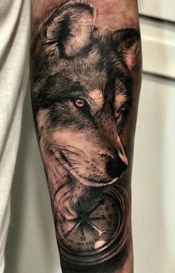 Awesome wolf forearm tattoo