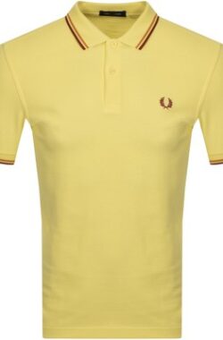 Fred Perry Twin Tipped Polo T Shirt Yellow