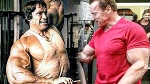 Arnold Schwarzenegger then and now