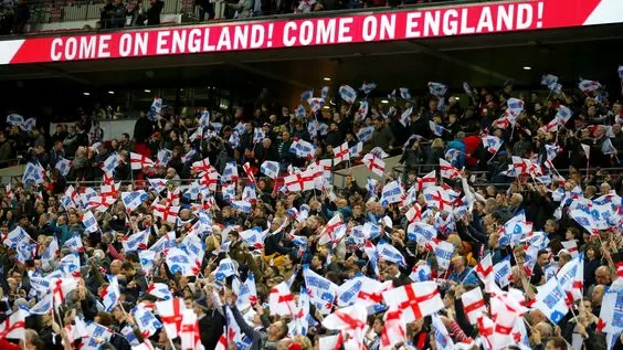 England Fans in Stadium